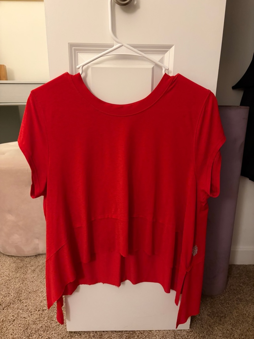 FP Movement by Free People Red Short-Sleeve Layered Tee